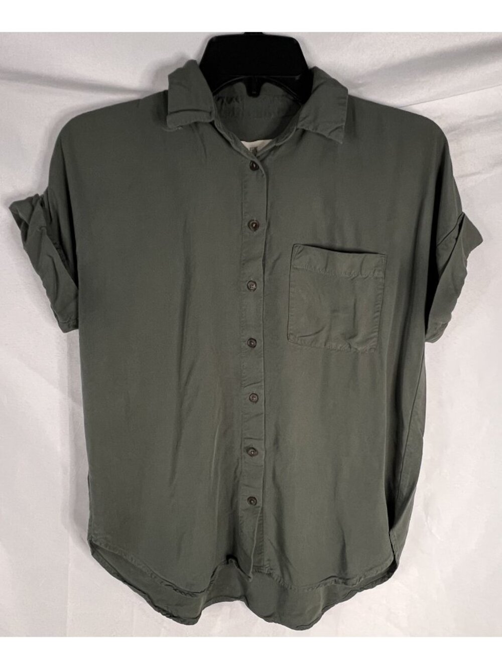 Loft Women Green Blouse Button Up Size XS